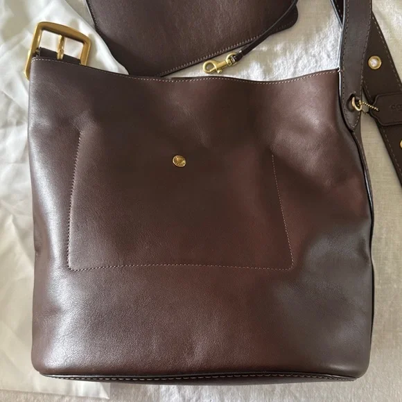 2025 updated Coach Bleecker Bucket Bag in Maple - Picture 6 of 15